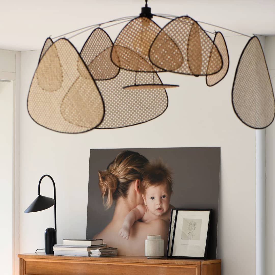 Ariinora Pendelleuchte Rattan Swag Industrial