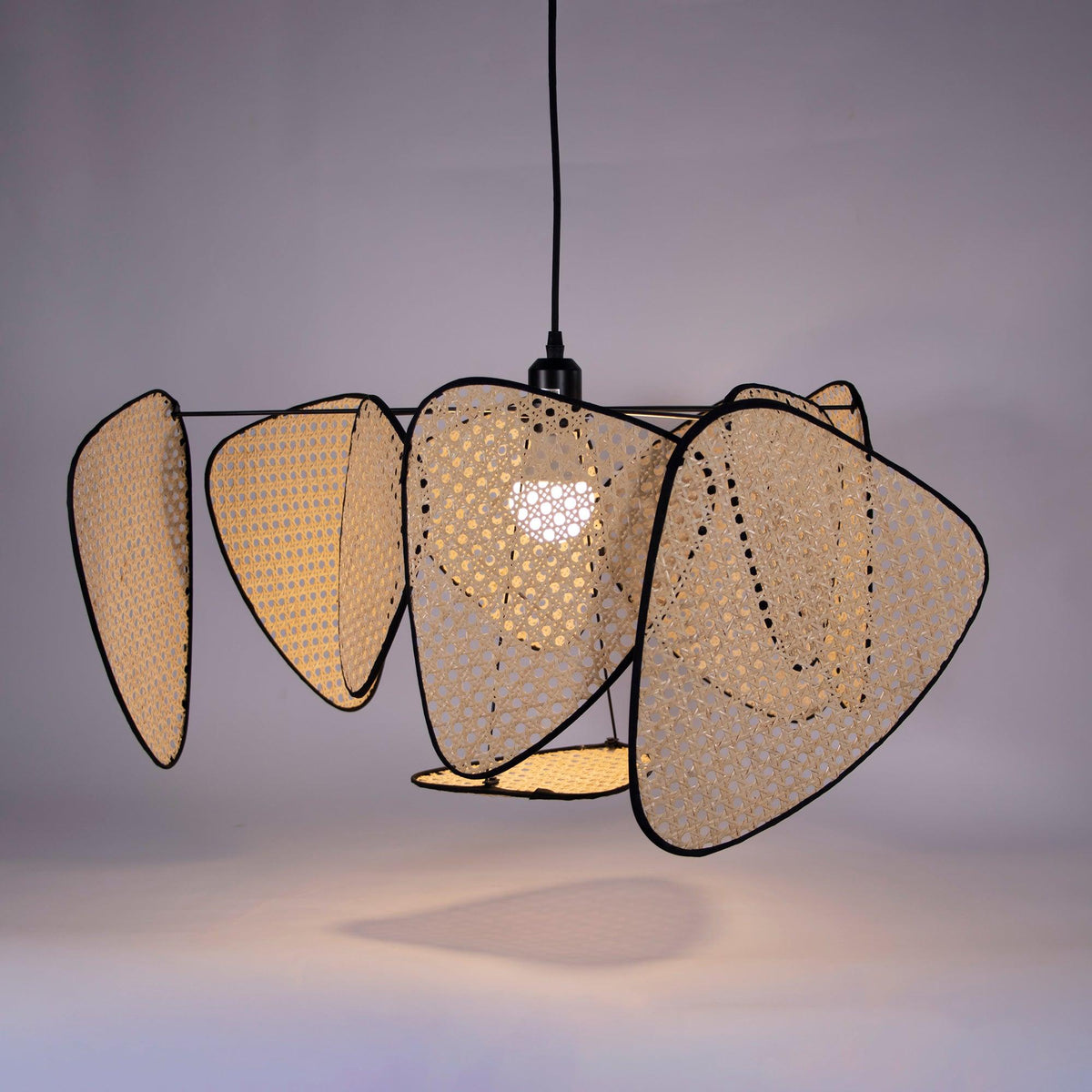 Ariinora Pendelleuchte Rattan Swag Industrial