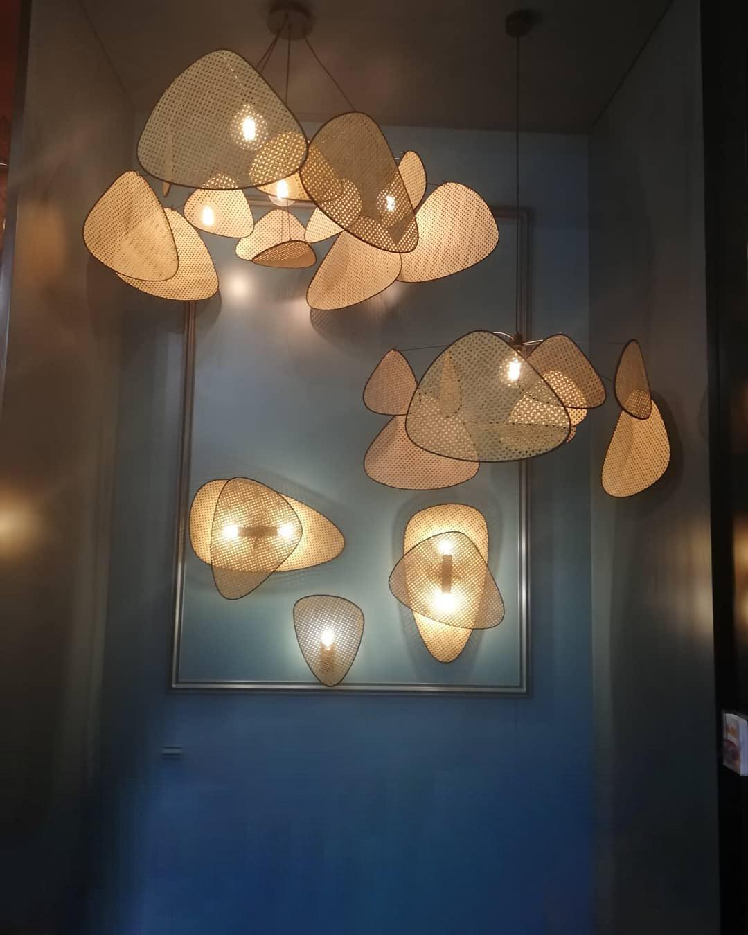 Orelivora Kronleuchter Screen Cannage Suspension Retro