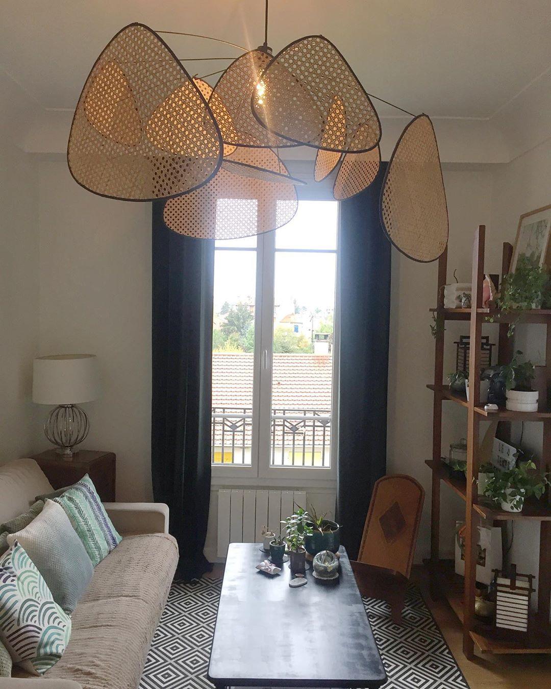 Ariinora Pendelleuchte Rattan Swag Industrial