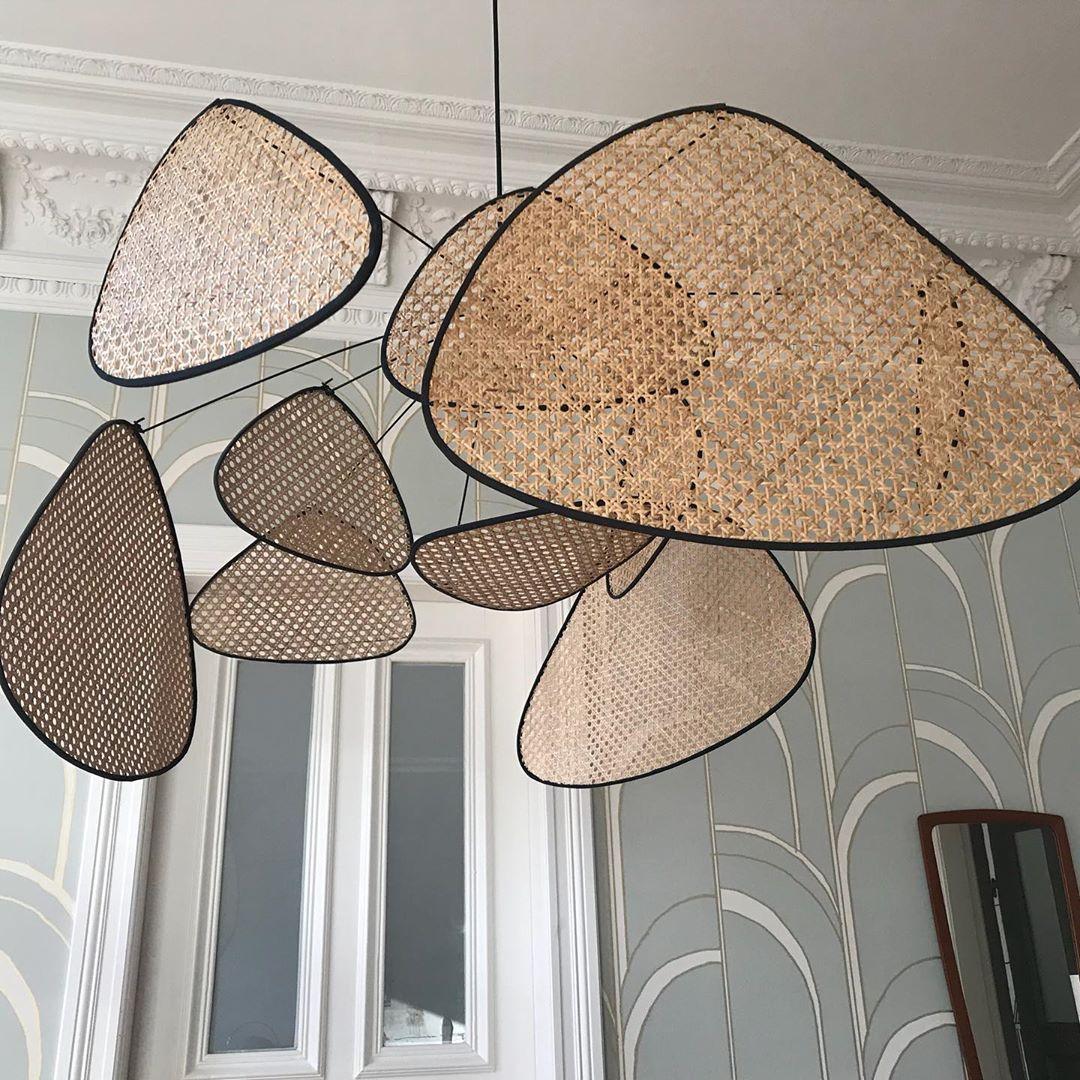 Ariinora Pendelleuchte Rattan Swag Industrial