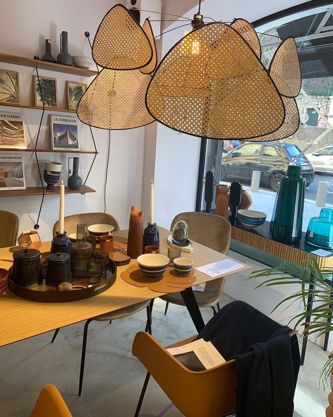 Ariinora Pendelleuchte Rattan Swag Industrial