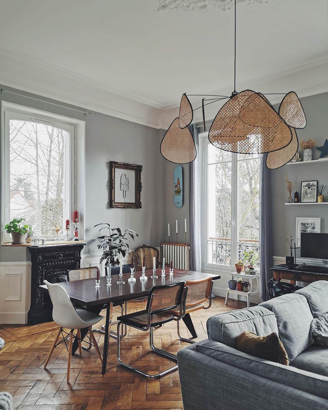 Ariinora Pendelleuchte Rattan Swag Industrial