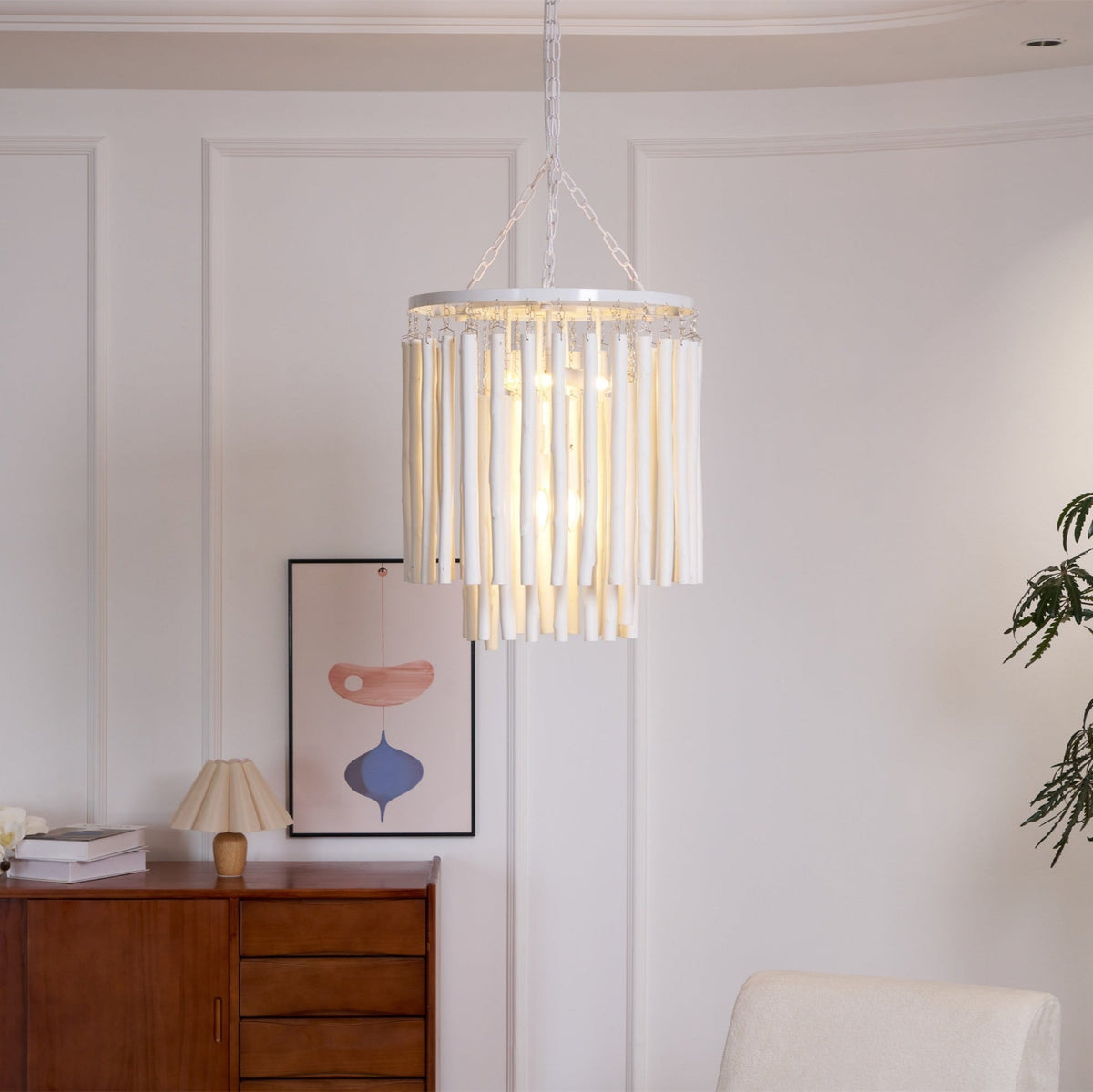 Xantir Kronleuchter im postmodernen Luxus-Stil aus Holz
