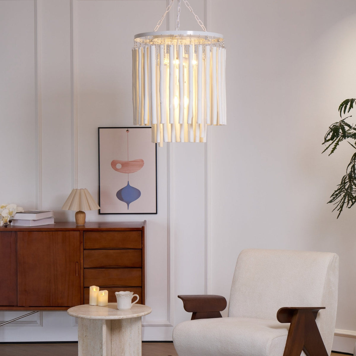 Xantir Kronleuchter im postmodernen Luxus-Stil aus Holz