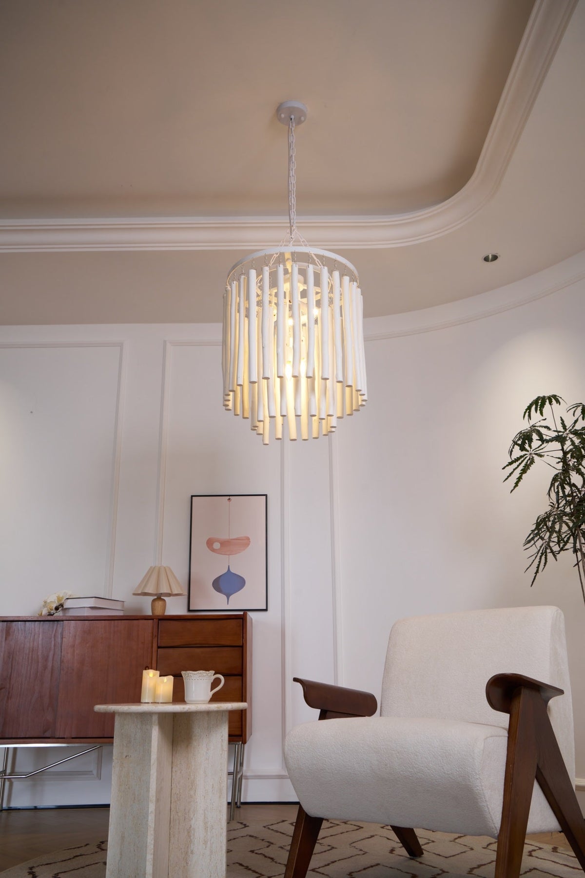 Xantir Kronleuchter im postmodernen Luxus-Stil aus Holz