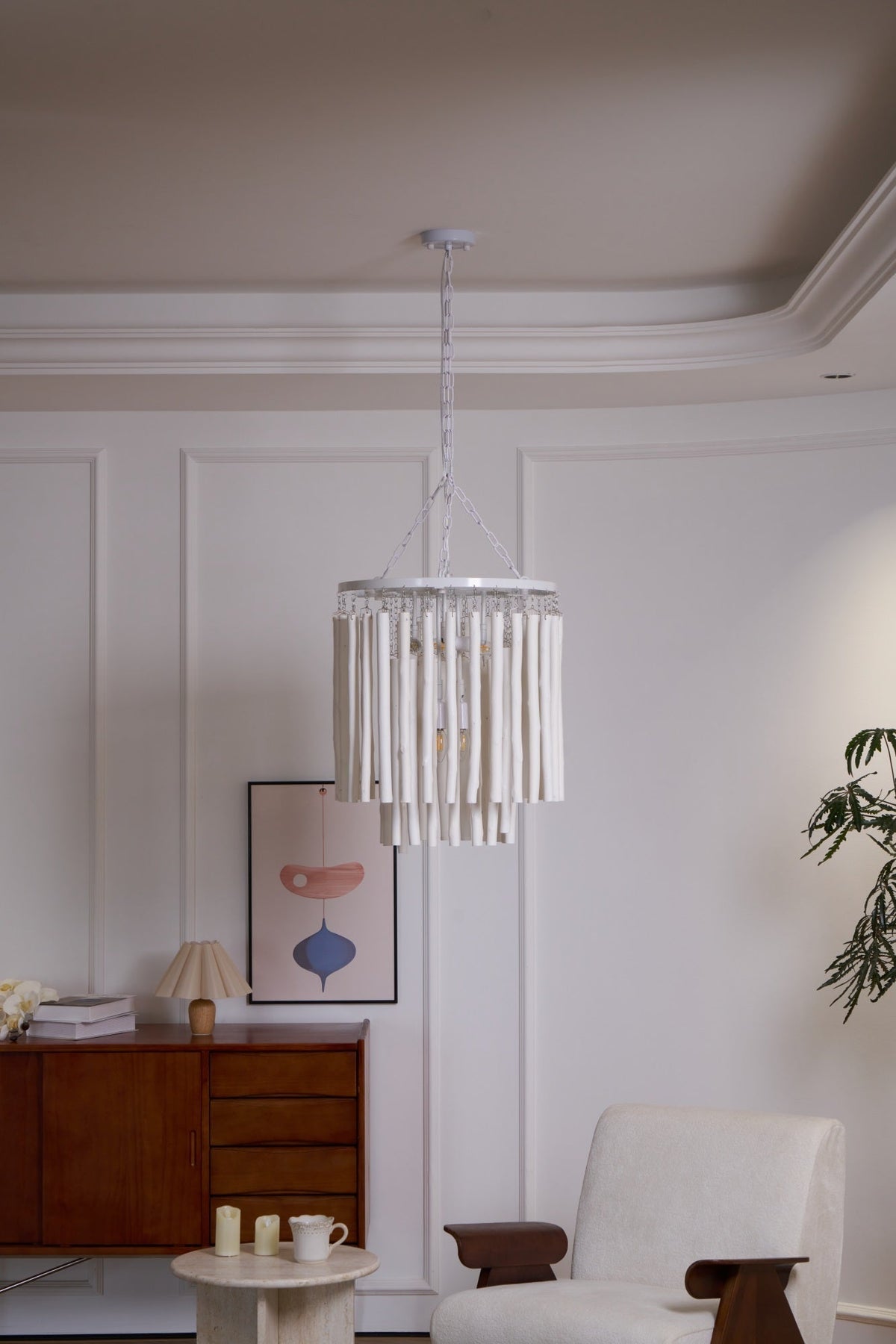 Xantir Kronleuchter im postmodernen Luxus-Stil aus Holz