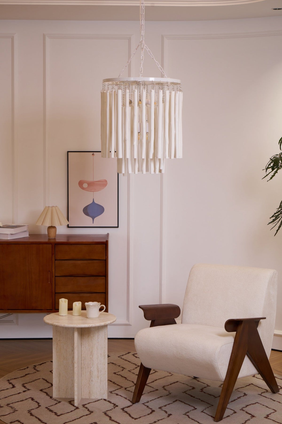 Xantir Kronleuchter im postmodernen Luxus-Stil aus Holz