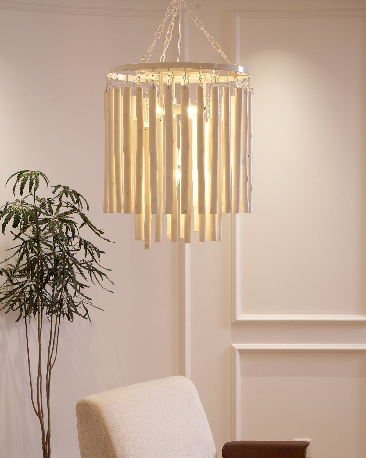 Xantir Kronleuchter im postmodernen Luxus-Stil aus Holz