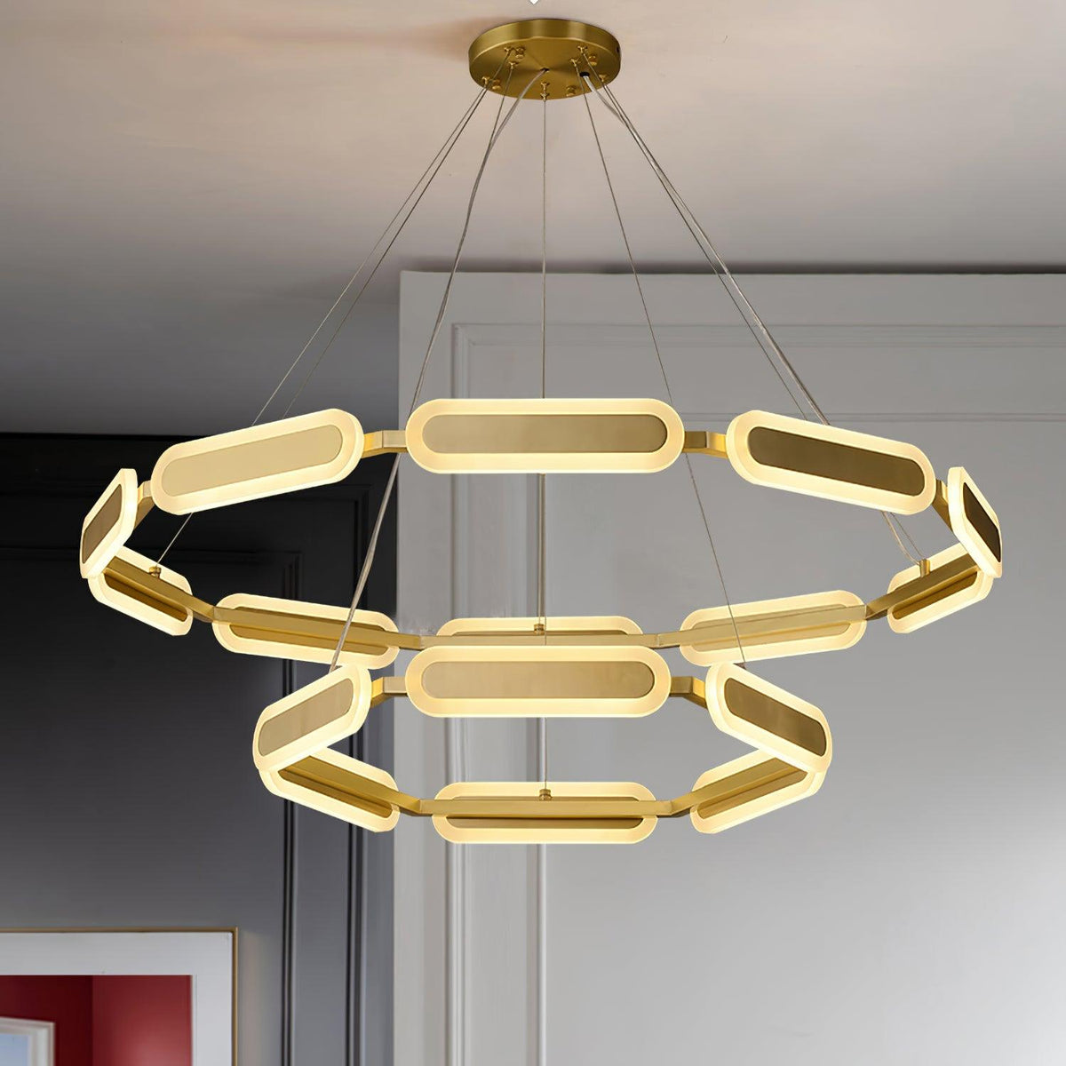 Din Kronleuchter Geometrisches Messingring