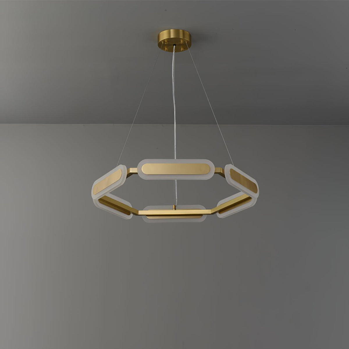 Din Kronleuchter Geometrisches Messingring