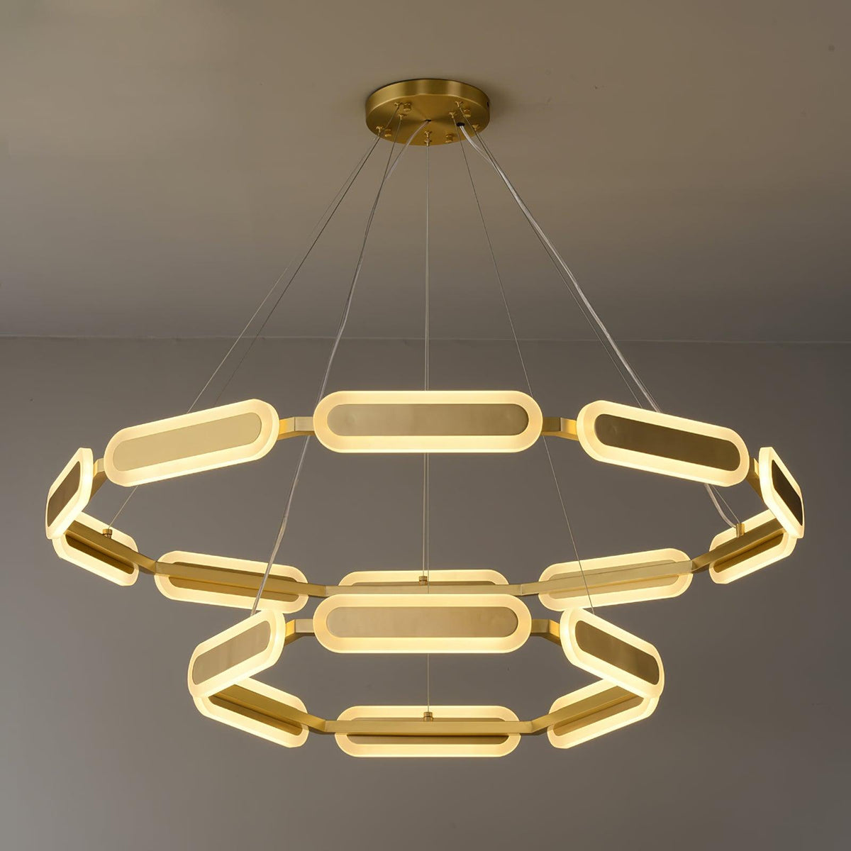 Din Kronleuchter Geometrisches Messingring