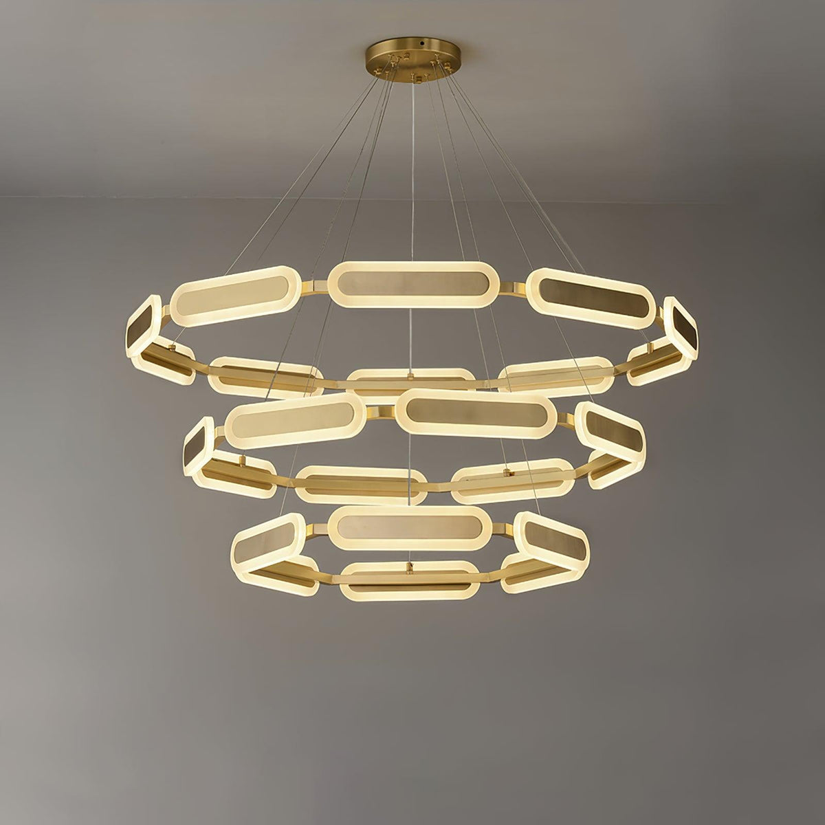 Din Kronleuchter Geometrisches Messingring
