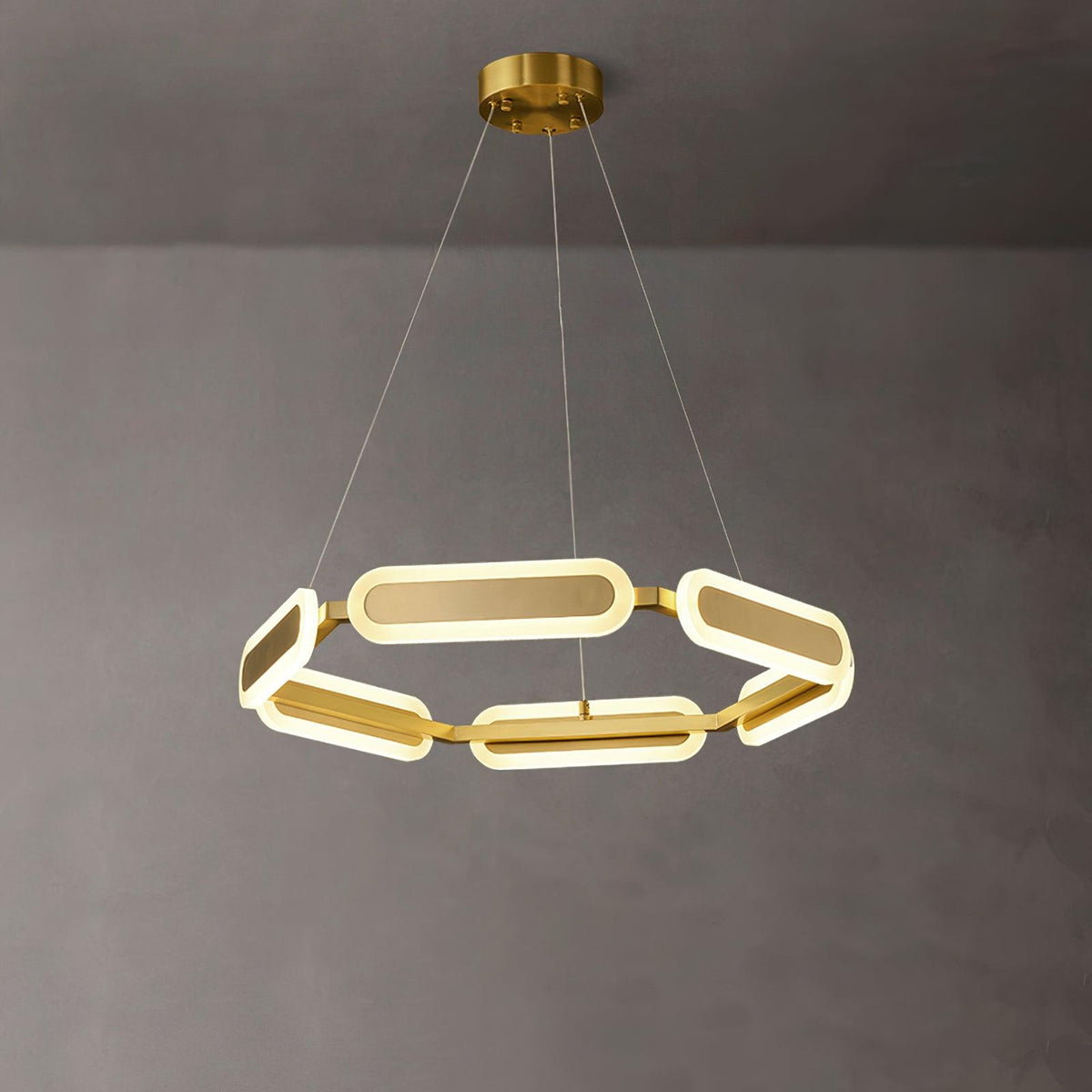 Din Kronleuchter Geometrisches Messingring