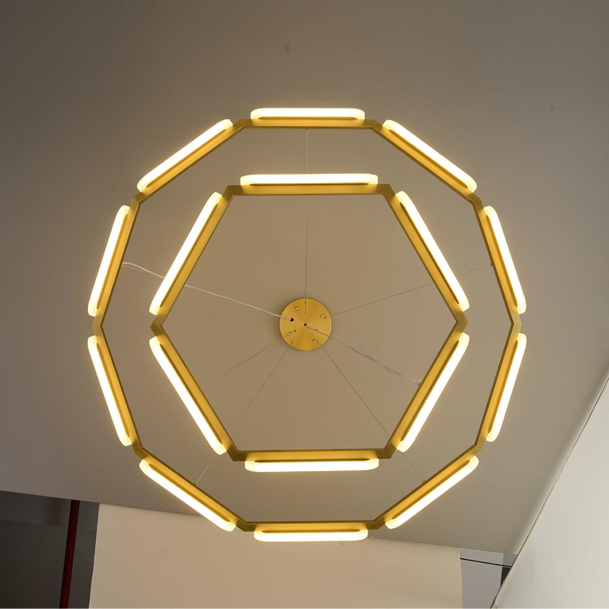 Din Kronleuchter Geometrisches Messingring