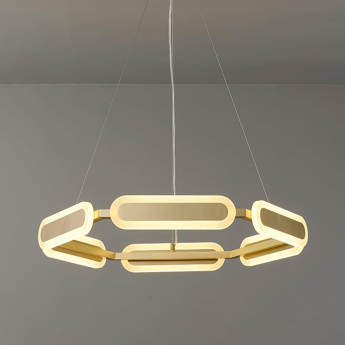 Din Kronleuchter Geometrisches Messingring