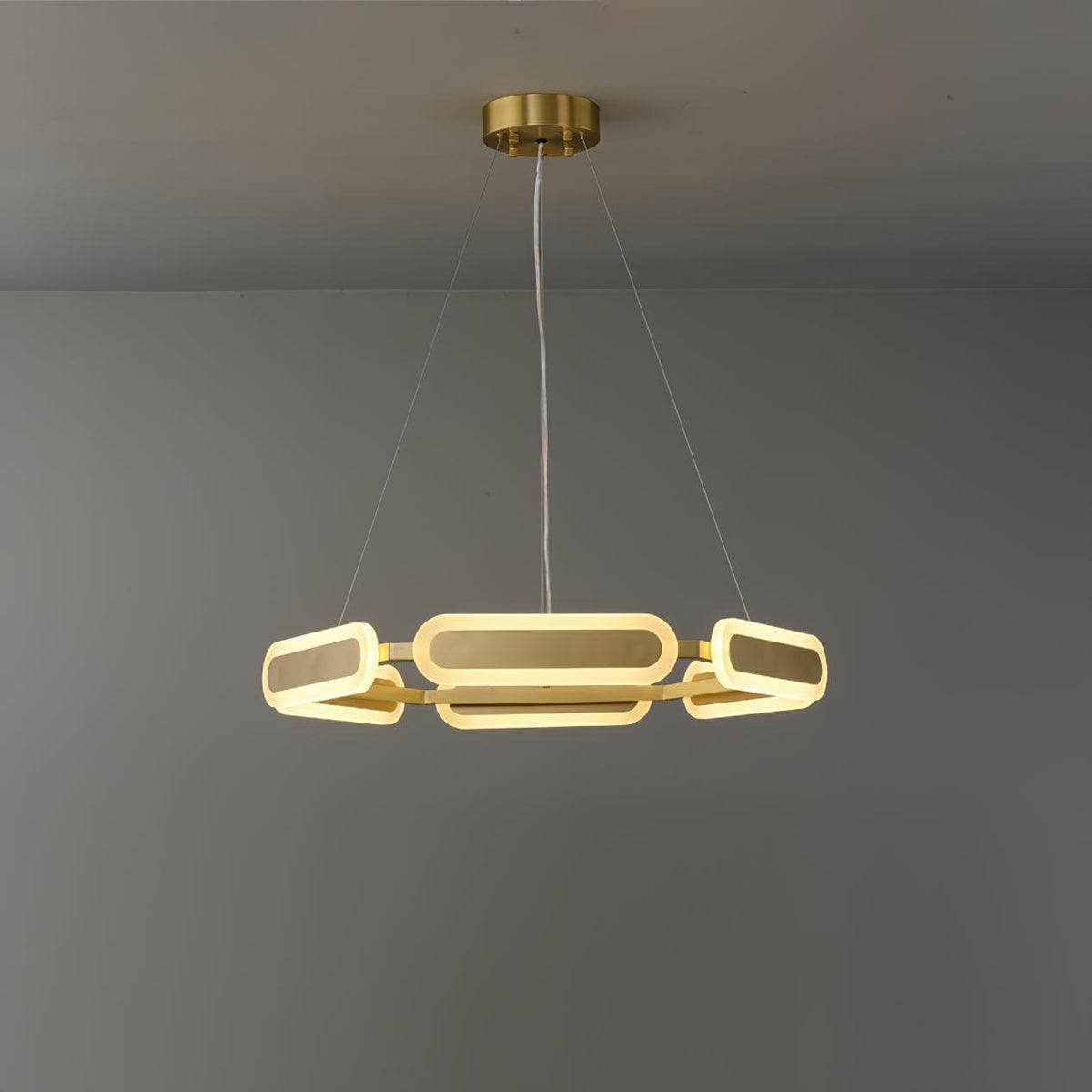 Din Kronleuchter Geometrisches Messingring