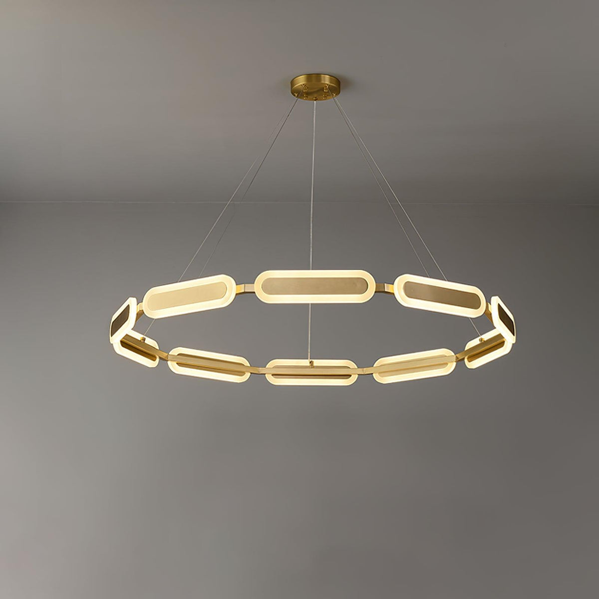 Din Kronleuchter Geometrisches Messingring