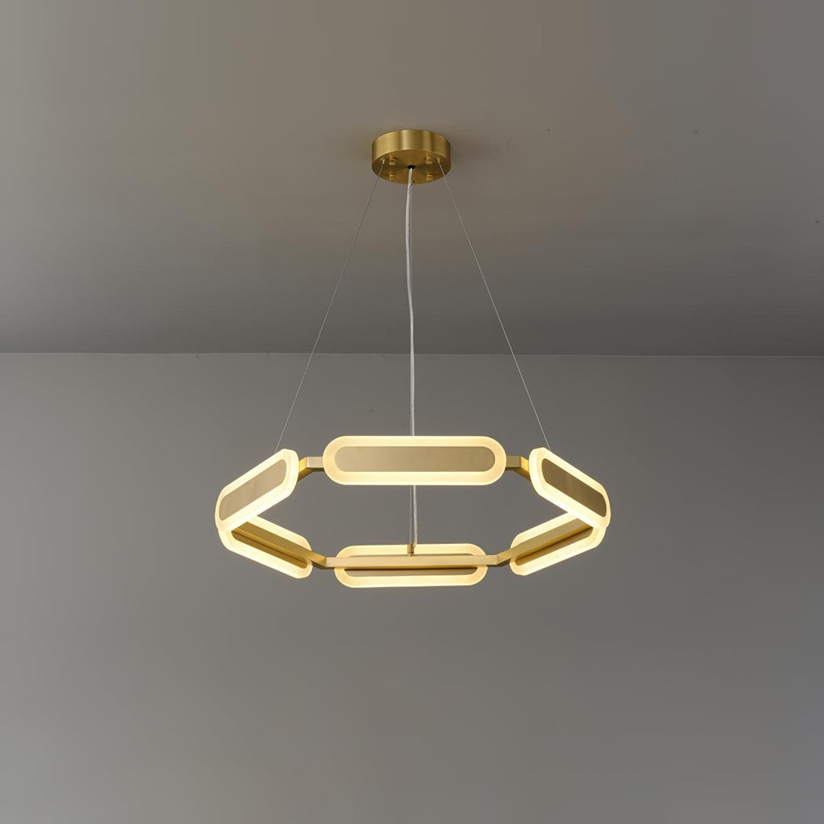 Din Kronleuchter Geometrisches Messingring