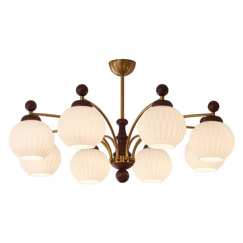 Vedoror Kronleuchter aus Holz und Glas im klassischen Orb-Design