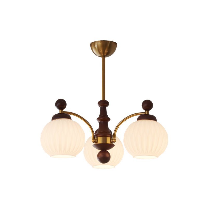 Vedoror Kronleuchter aus Holz und Glas im klassischen Orb-Design
