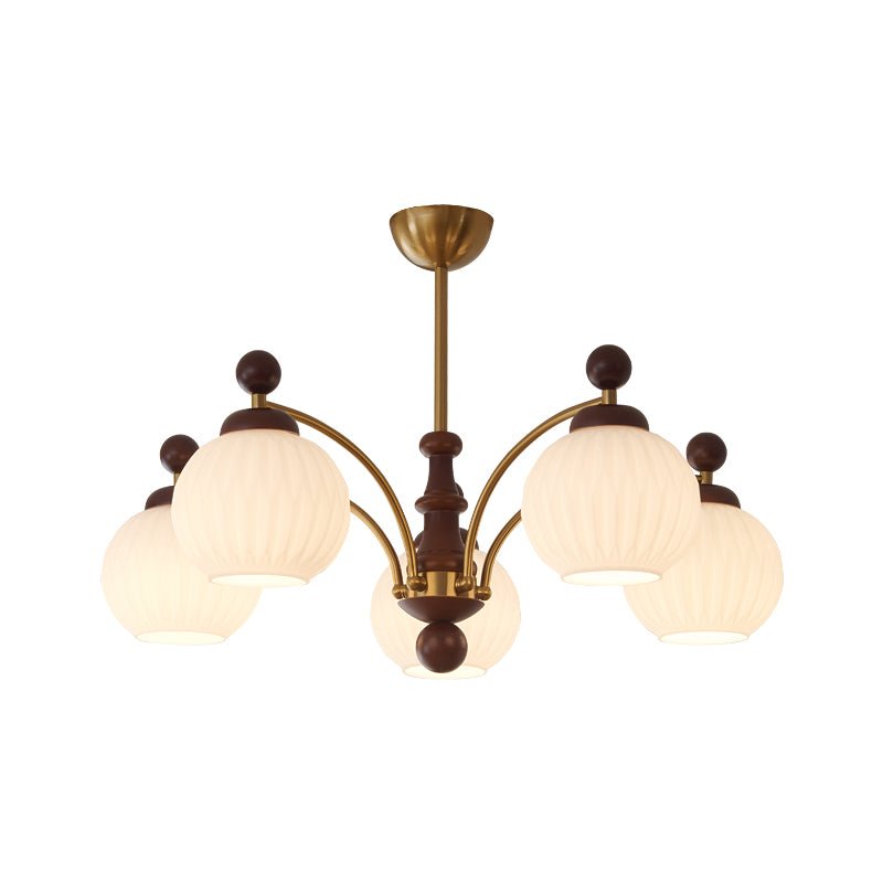 Vedoror Kronleuchter aus Holz und Glas im klassischen Orb-Design