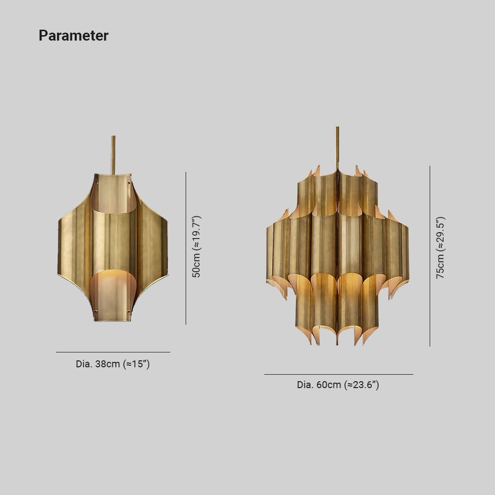 Arisha Modern LED Pendelleuchte Gold Ess/Schlaf/Wohnzimmer Metall