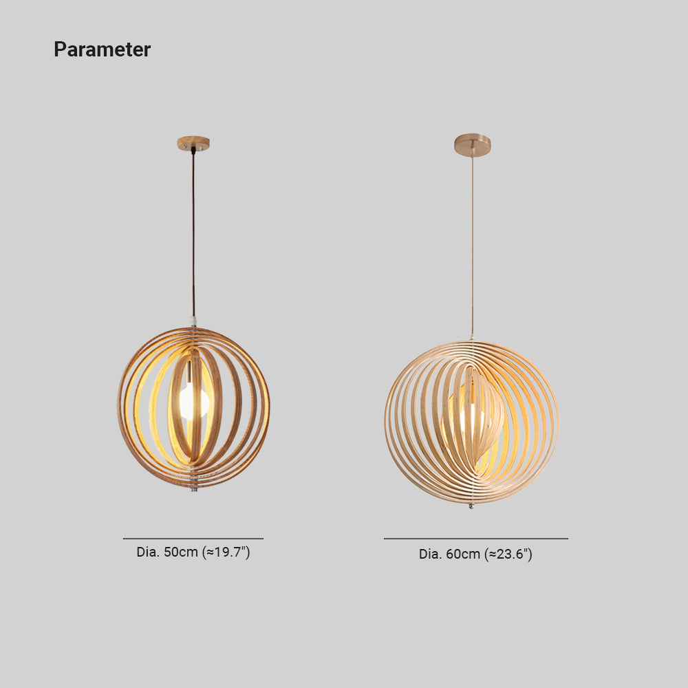 Muto Japanisch LED Pendelleuchte Schwarz/Gold Holz Schlafzimmer