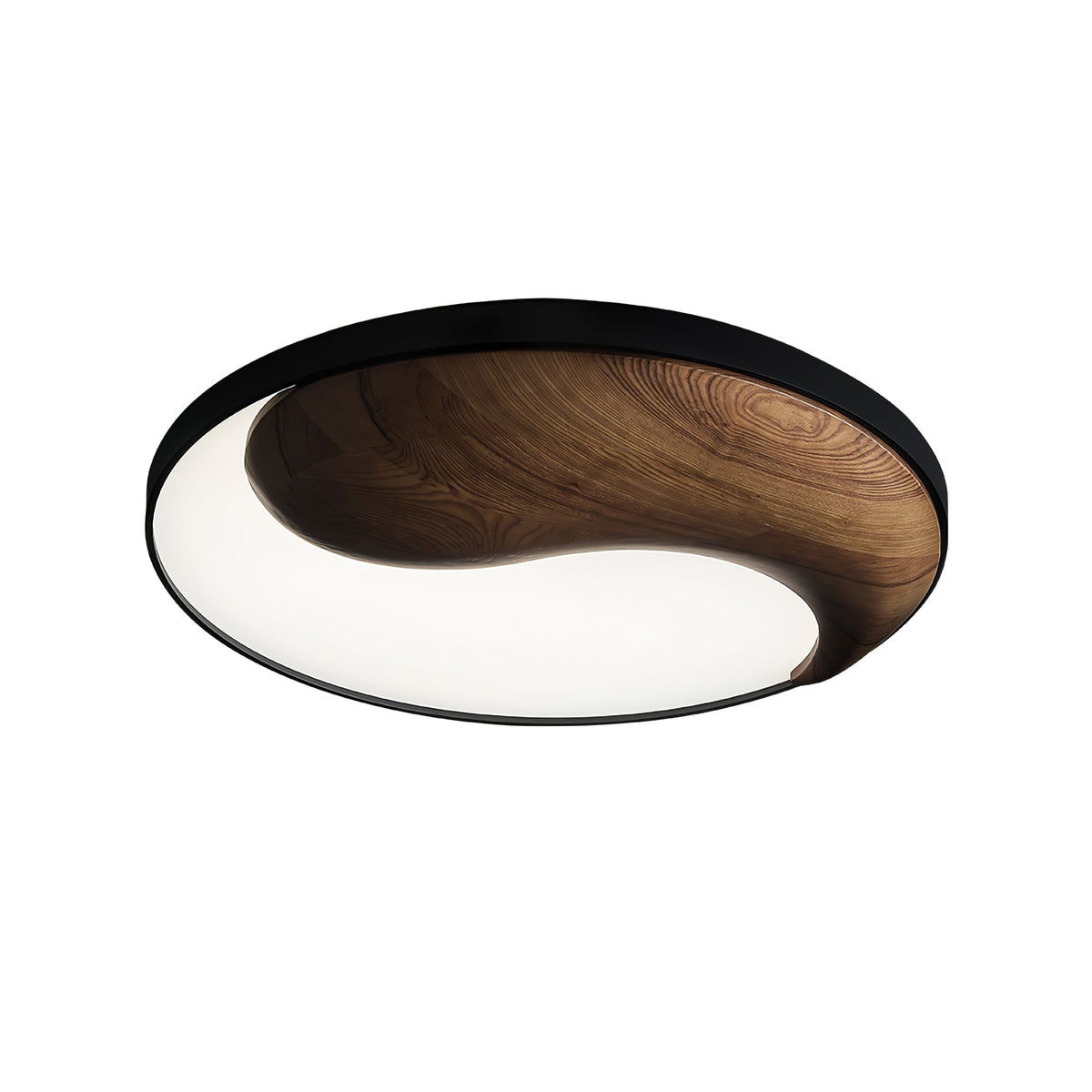 Ivelor zeitgenössische minimalistische Deckenleuchte aus Holz im Balance-Design