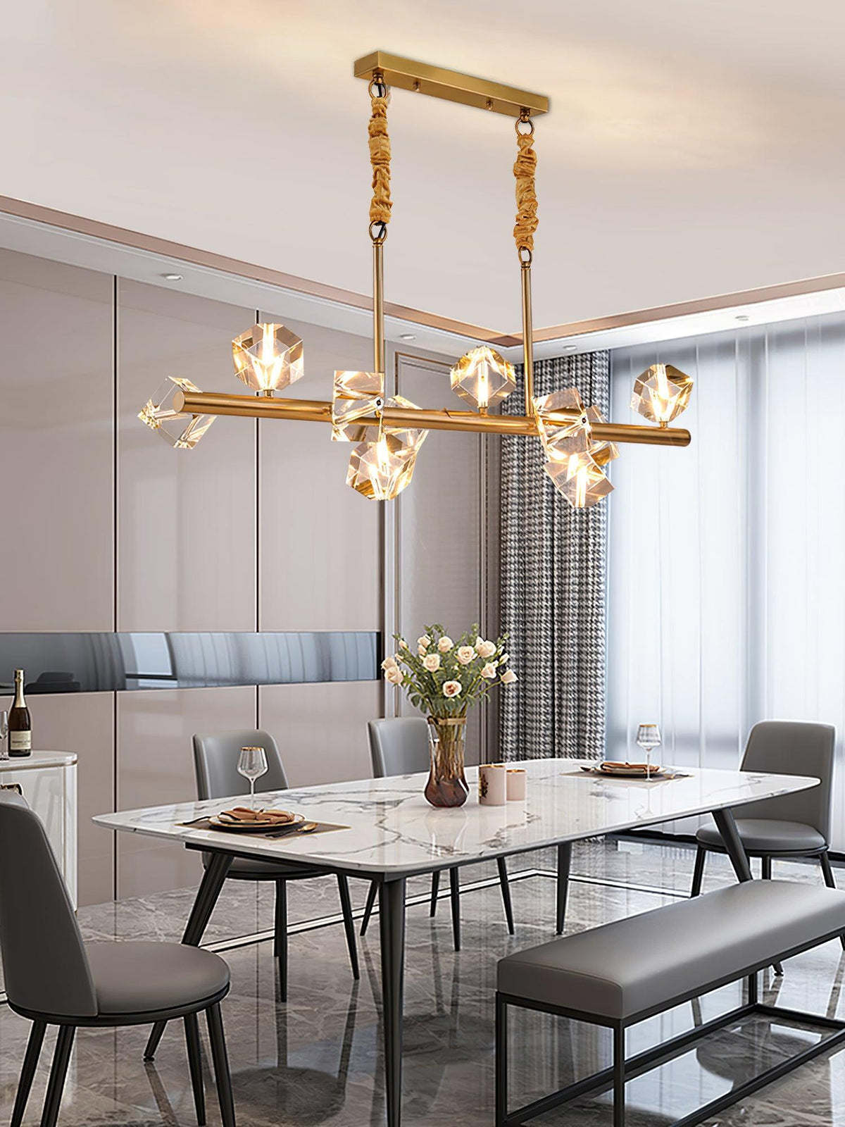 Eurthiel Luxe Kristall-Pendelleuchte