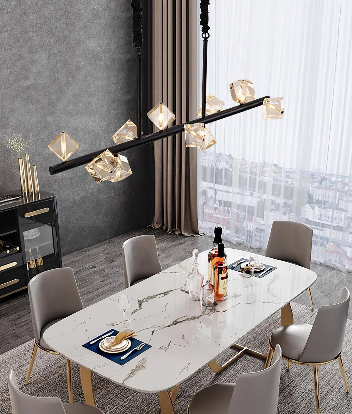 Eurthiel Luxe Kristall-Pendelleuchte