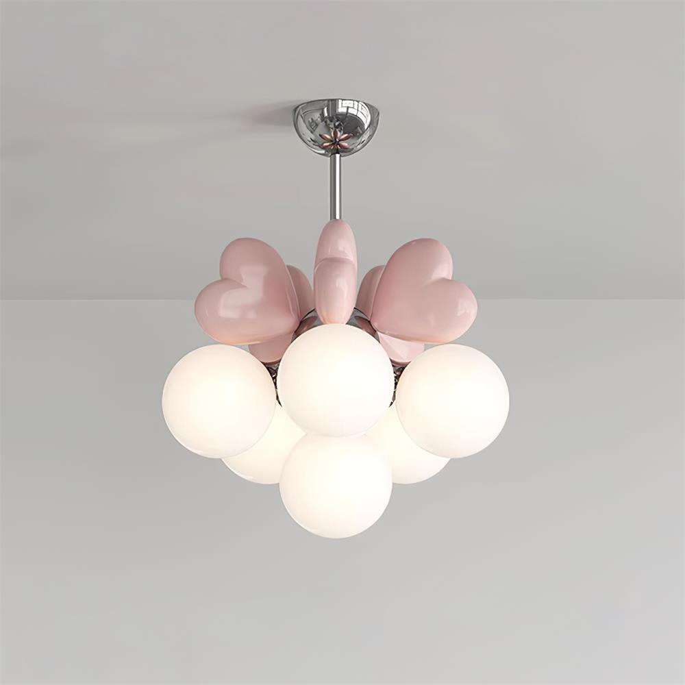 Kronleuchter Heart Accents Kugel-Lampenschirme verspielt modern Kinderzimmer