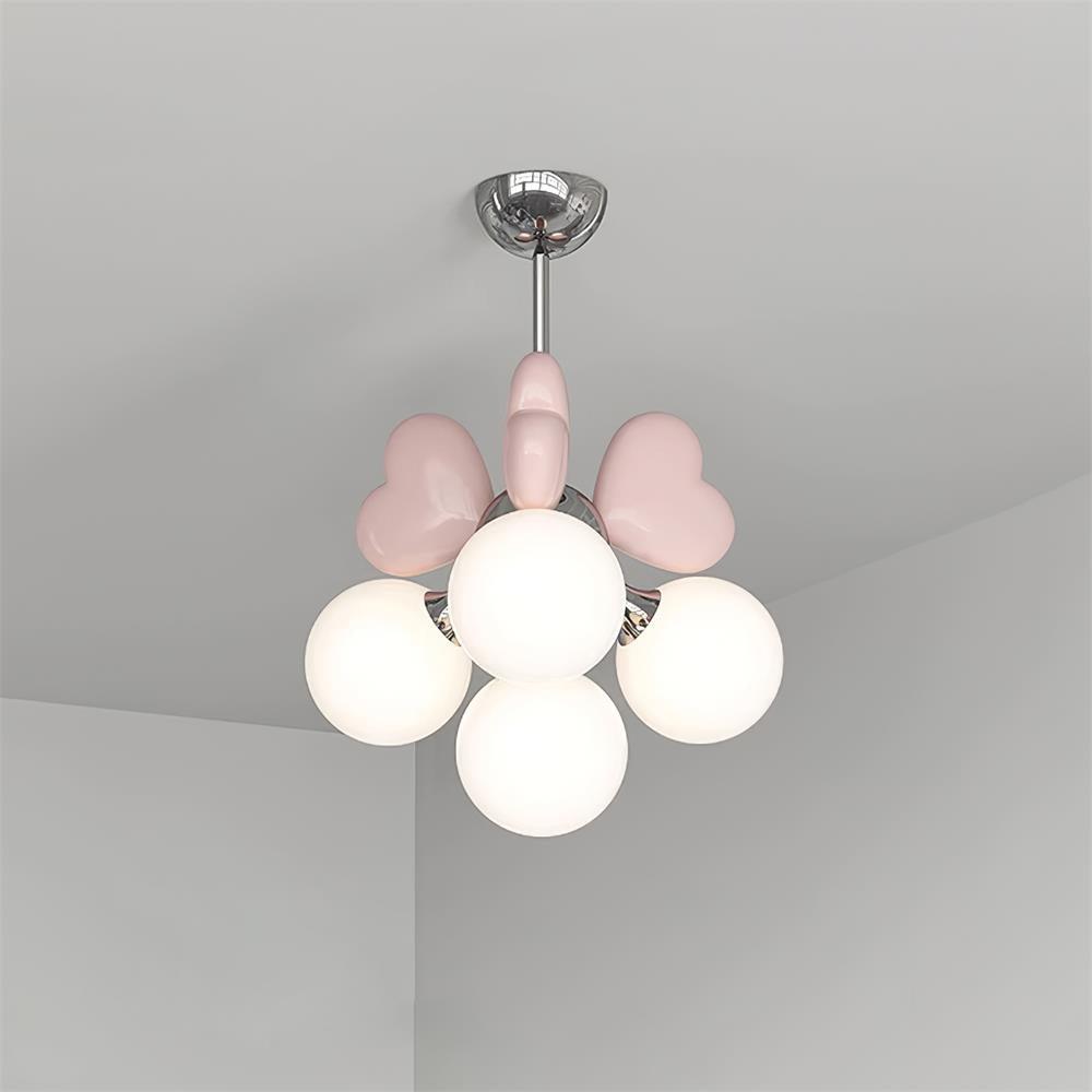 Kronleuchter Heart Accents Kugel-Lampenschirme verspielt modern Kinderzimmer