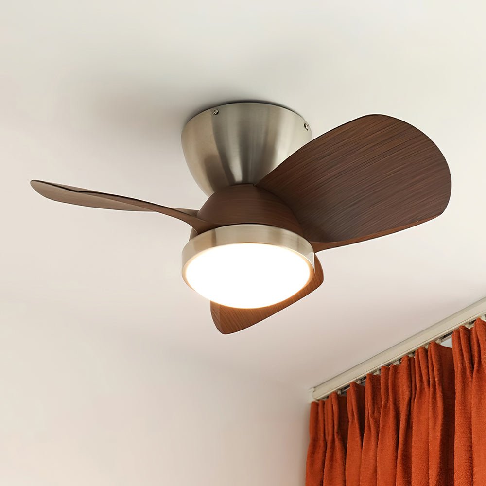 Rinerel Moderner Deckenventilator mit Beleuchtung aus Holz