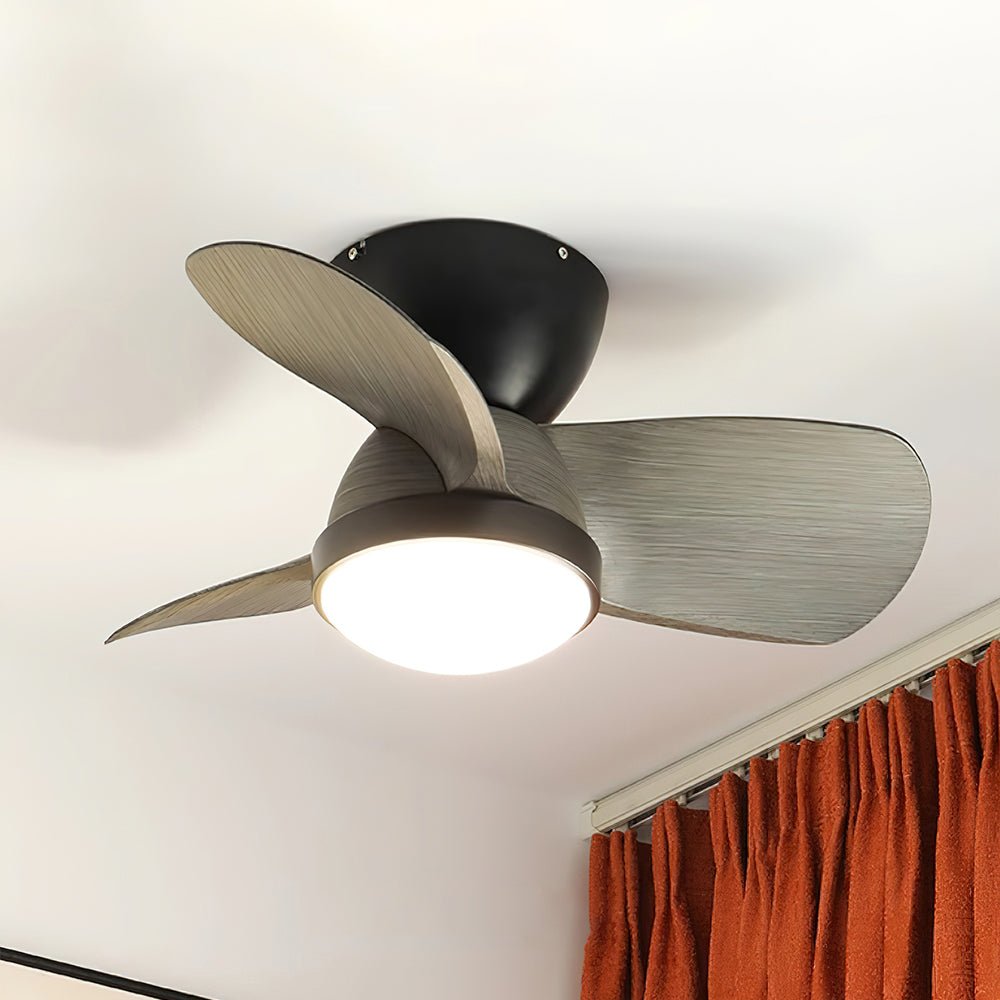 Rinerel Moderner Deckenventilator mit Beleuchtung aus Holz