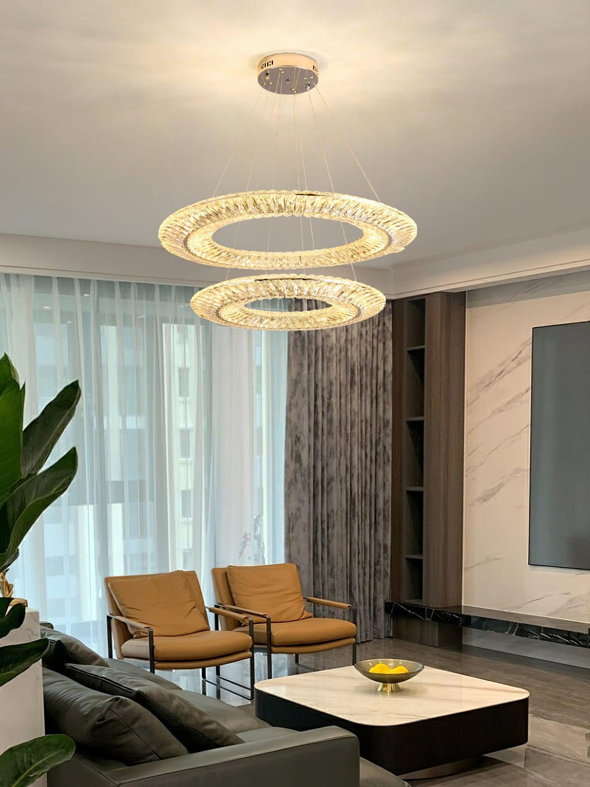 Tev Kronleuchter Geometrisch Kristall LED Elegant