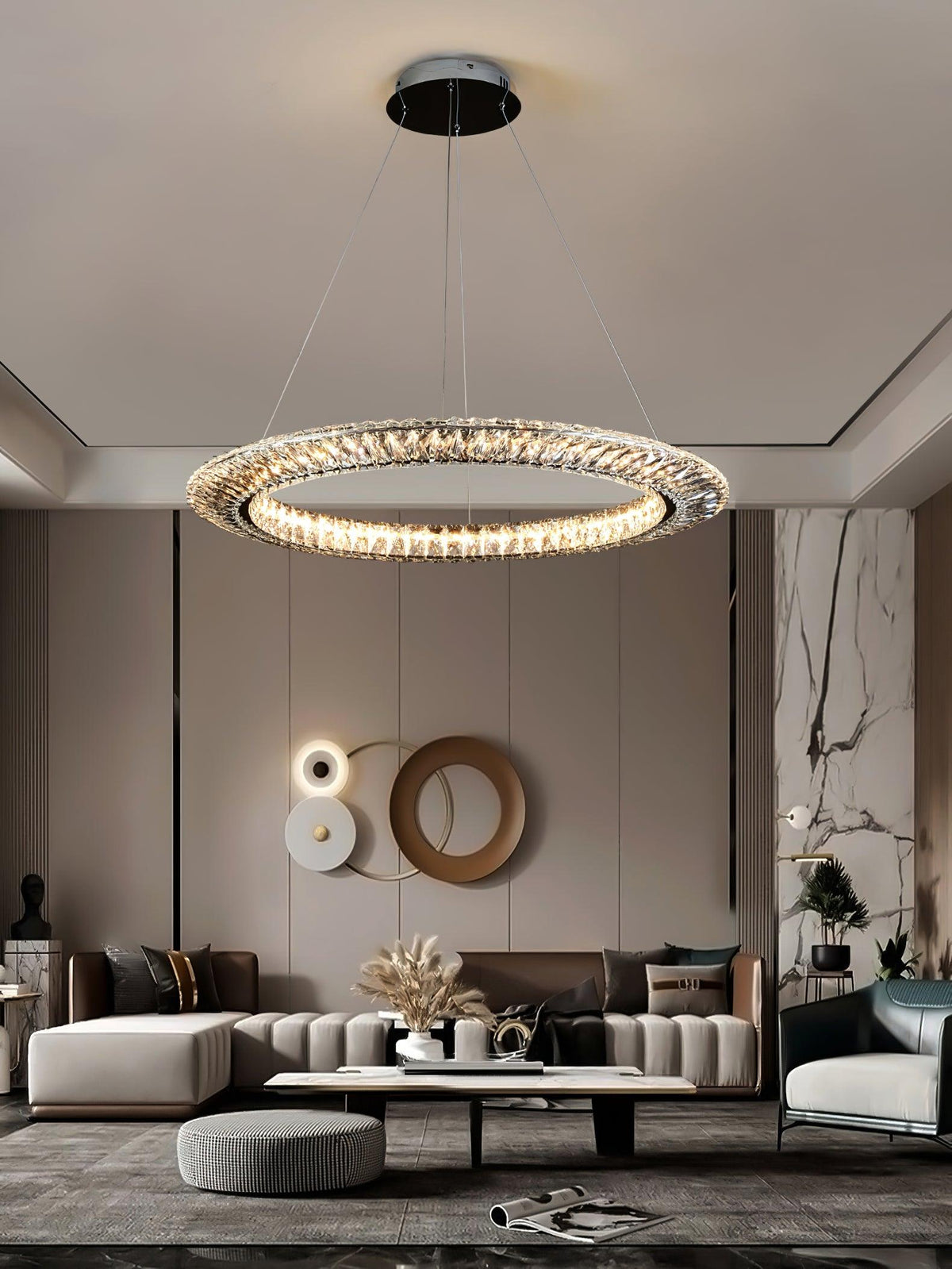 Tev Kronleuchter Geometrisch Kristall LED Elegant