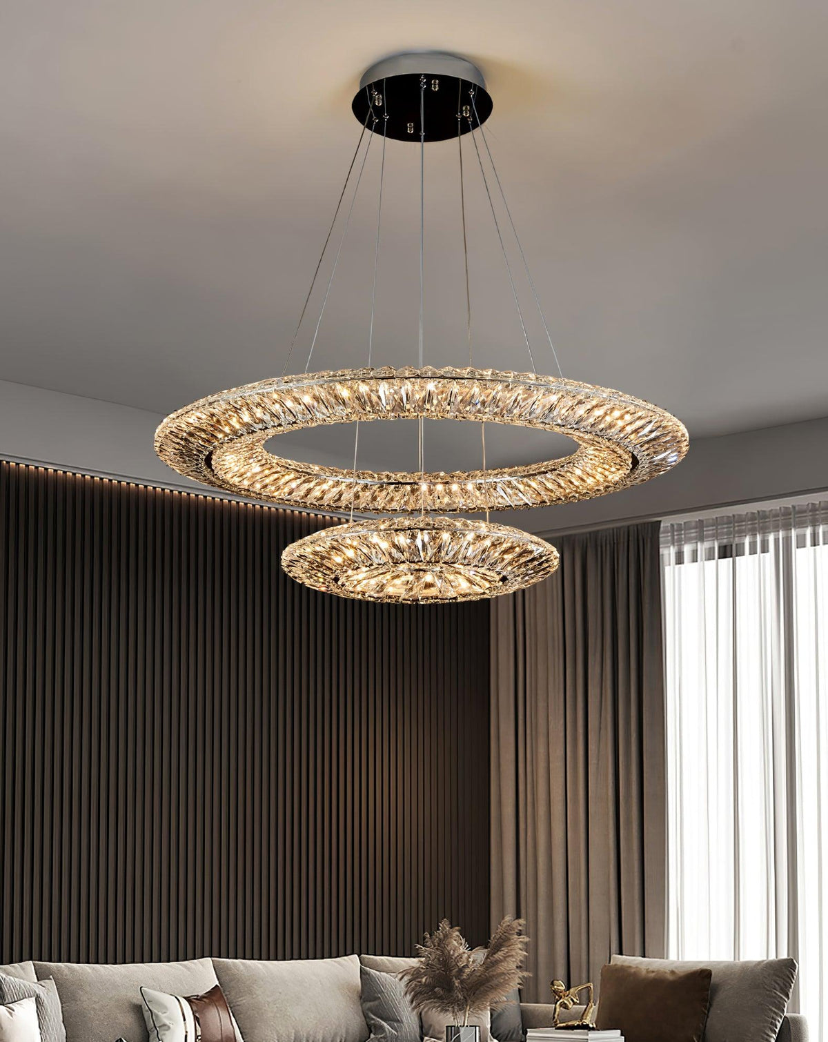 Tev Kronleuchter Geometrisch Kristall LED Elegant