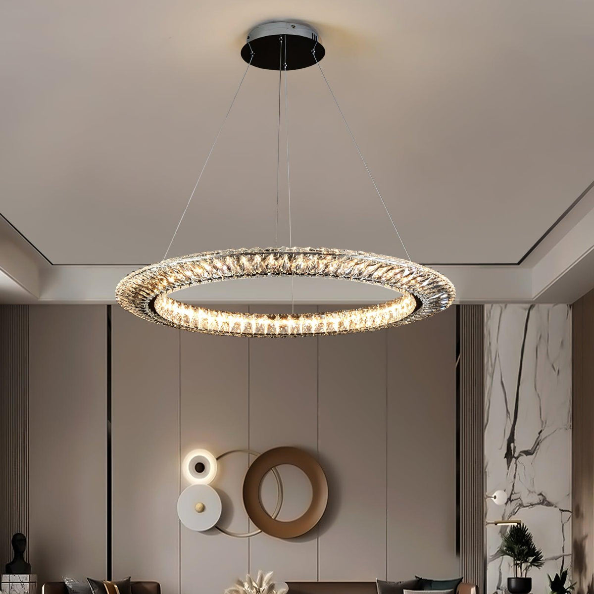 Tev Kronleuchter Geometrisch Kristall LED Elegant