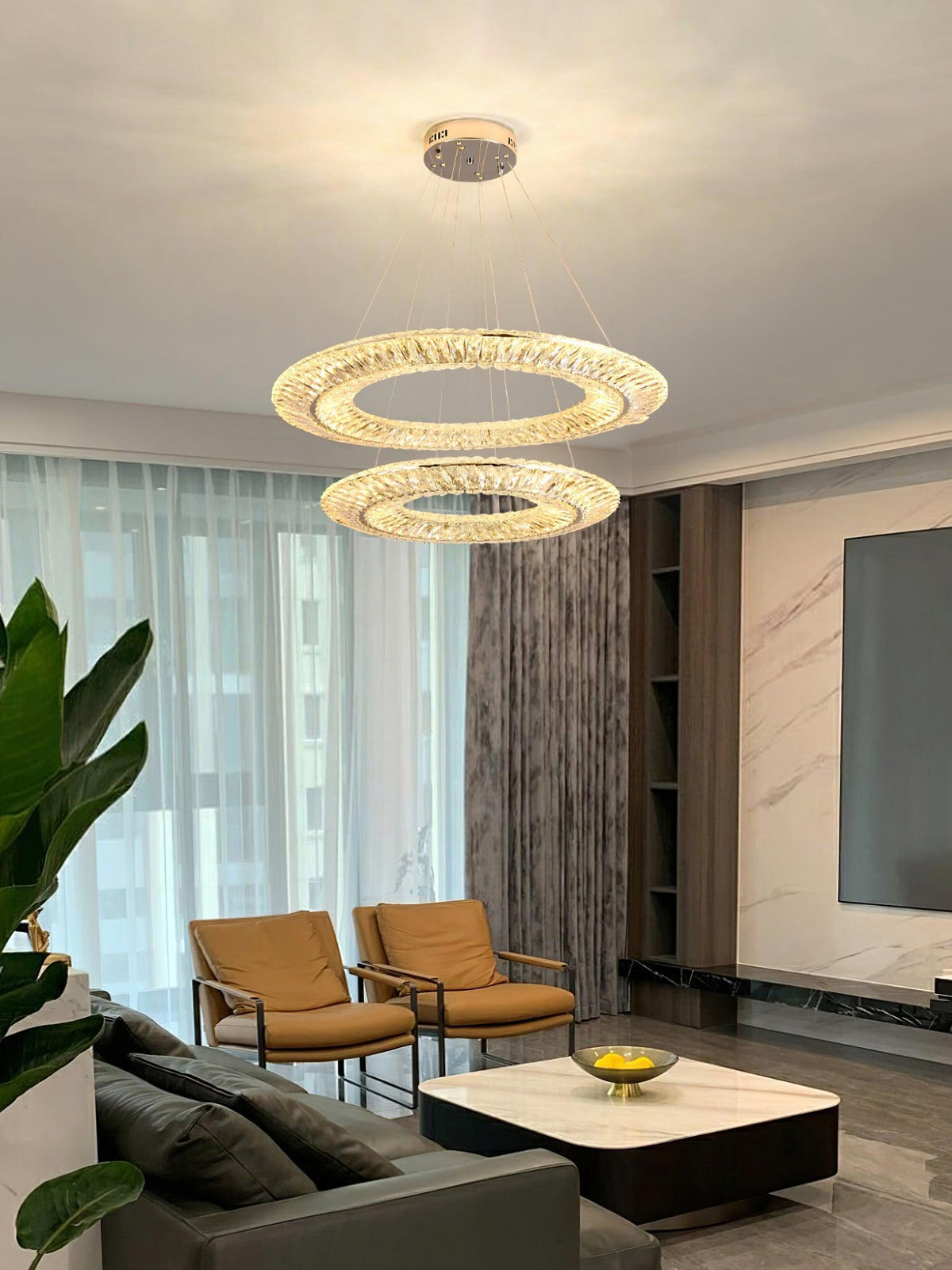 Tev Kronleuchter Geometrisch Kristall LED Elegant