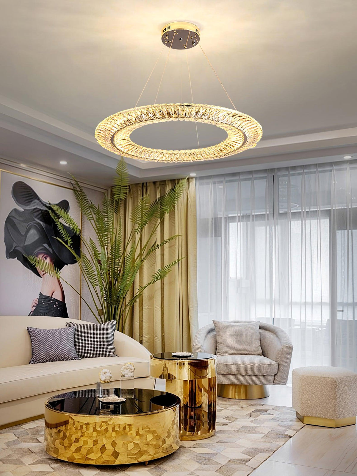 Tev Kronleuchter Geometrisch Kristall LED Elegant