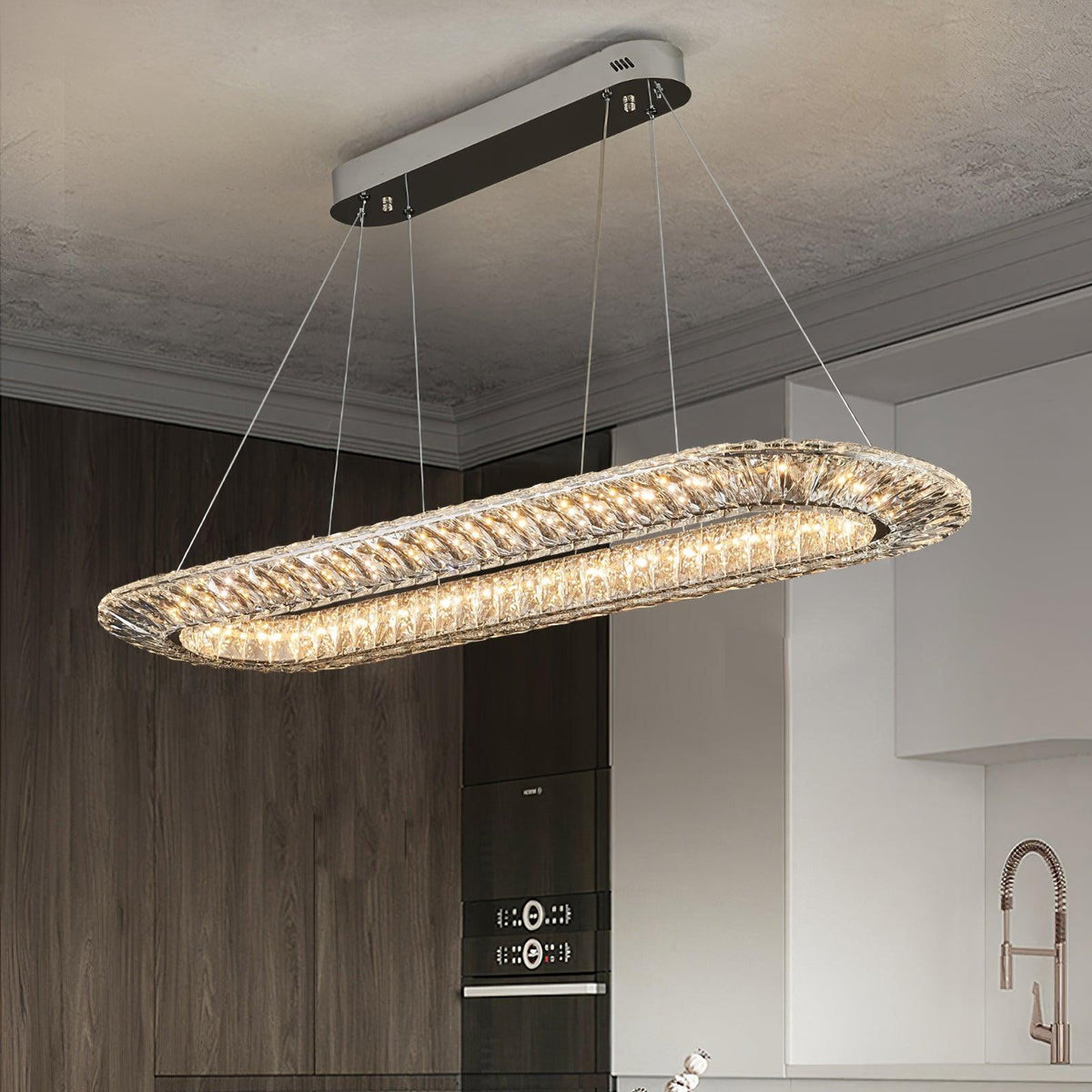 Tev Kronleuchter Geometrisch Kristall LED Elegant