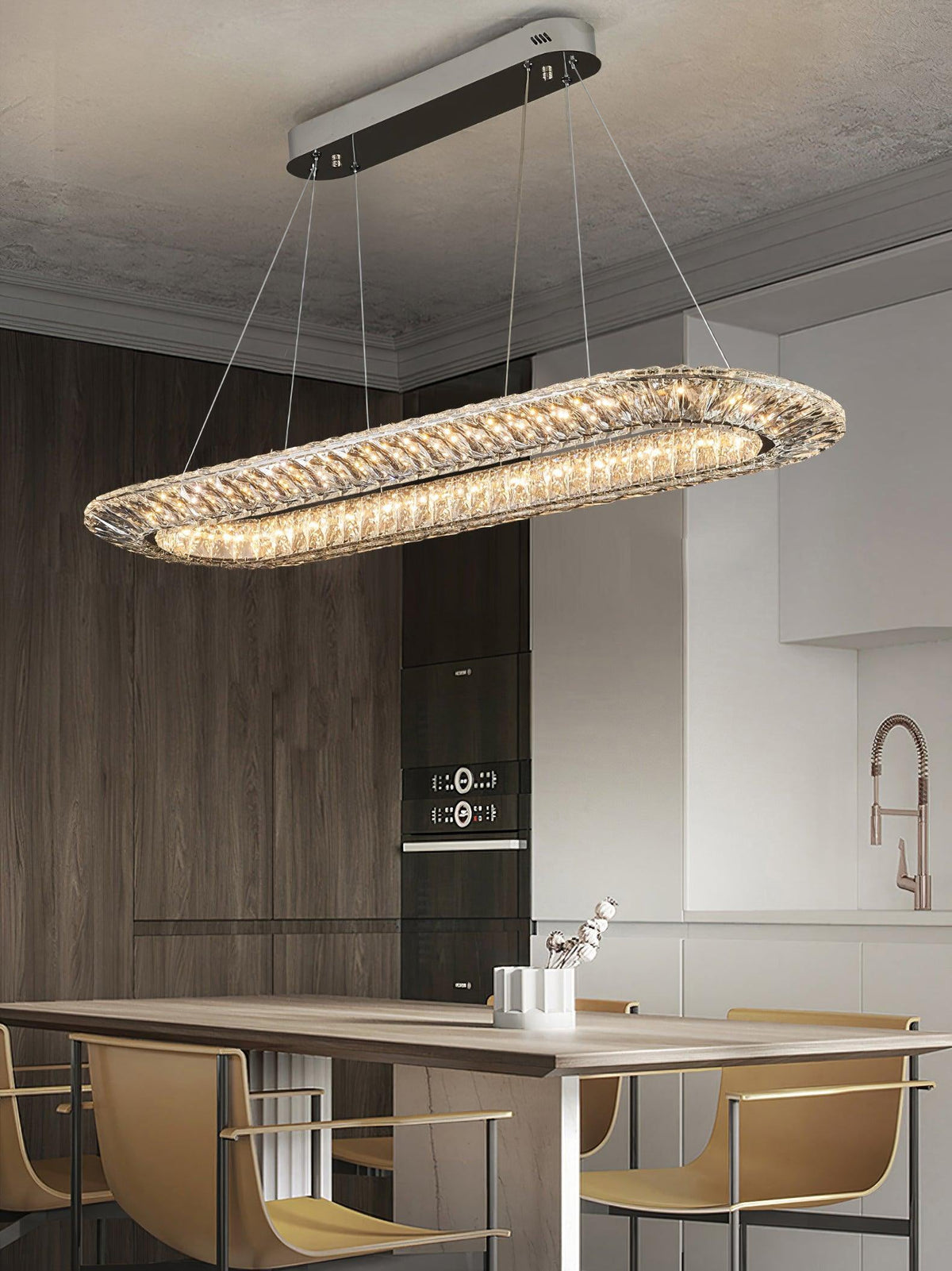 Tev Kronleuchter Geometrisch Kristall LED Elegant