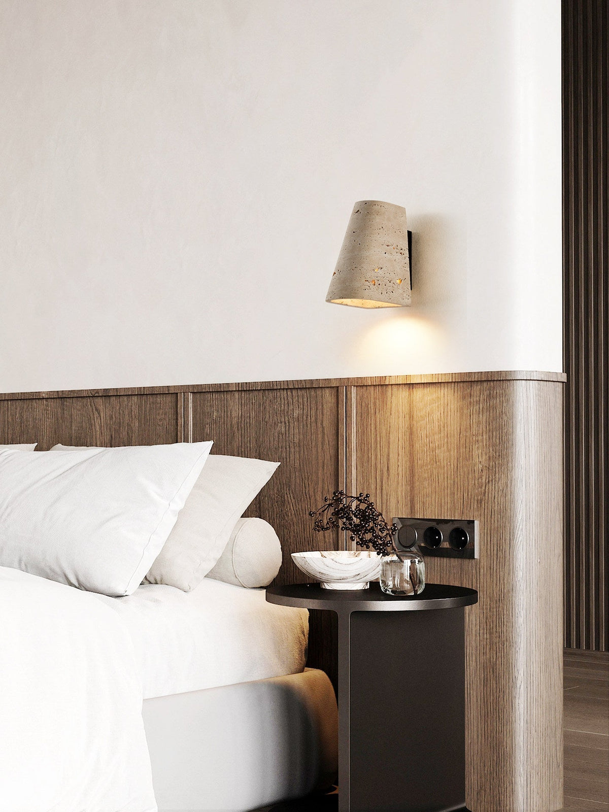 Tavren Travertine Wandleuchte
