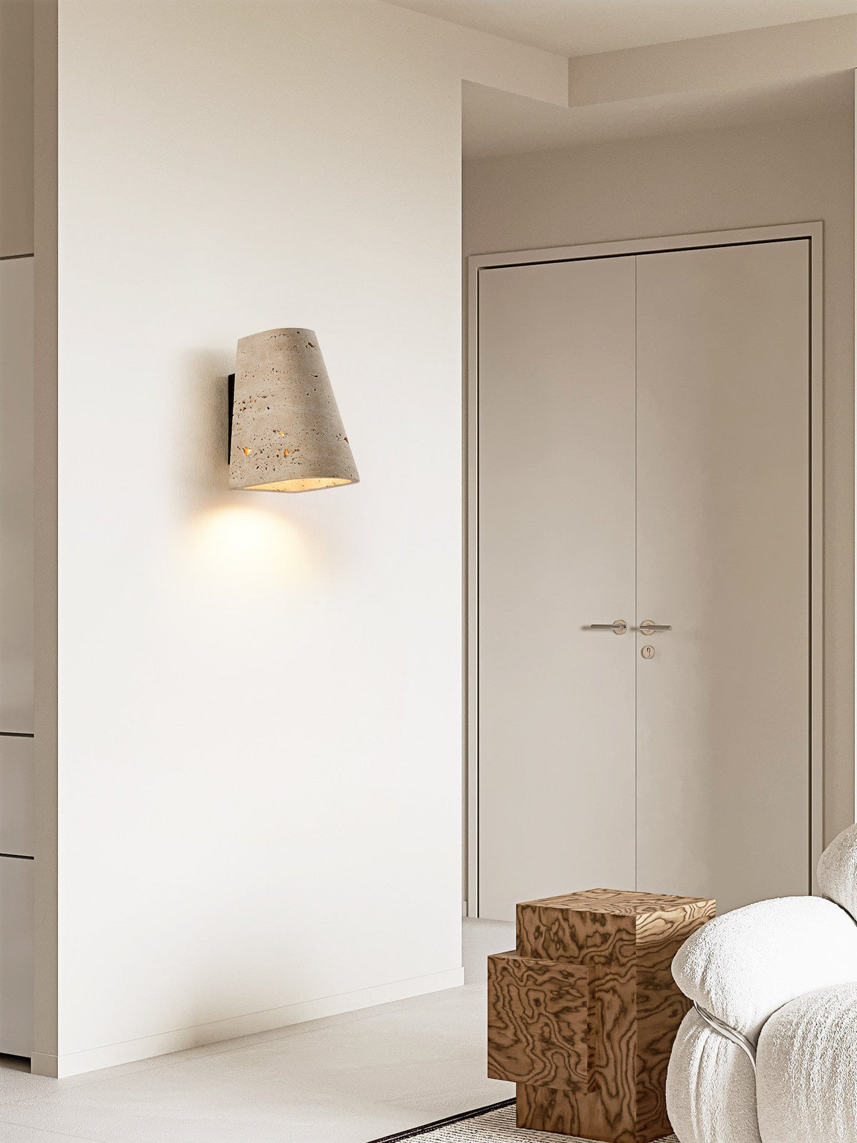 Tavren Travertine Wandleuchte