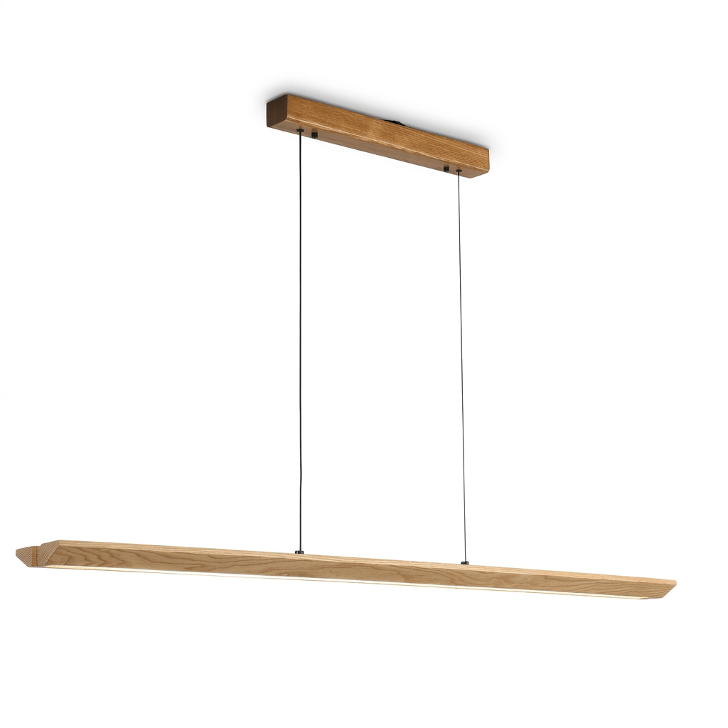 Alderine Pendelleuchte aus Holz linear
