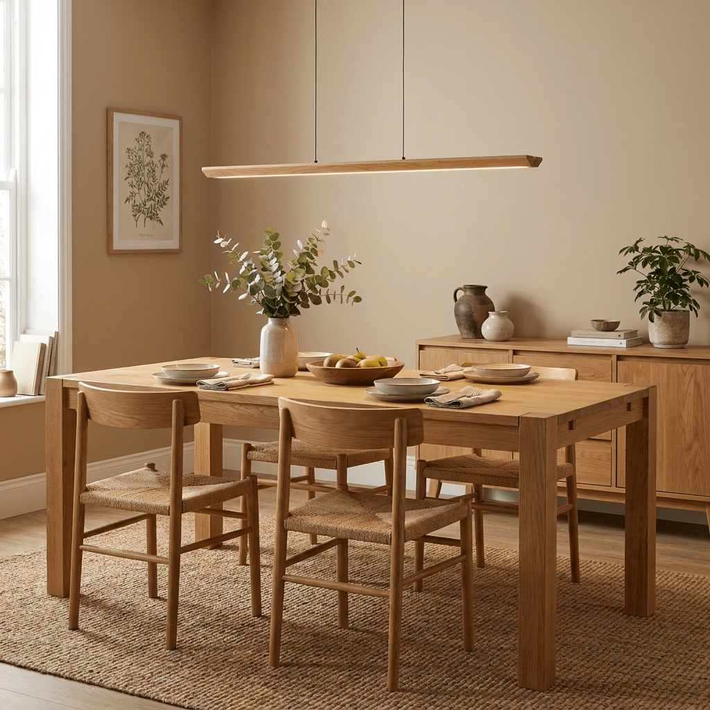 Alderine Pendelleuchte aus Holz linear