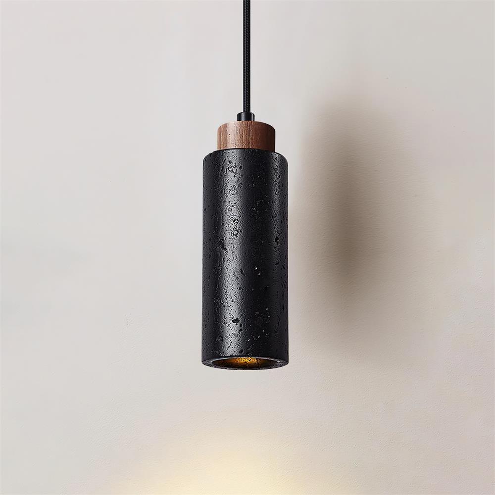 Nerova Pendelleuchte Travertin Holz Minimalistisch