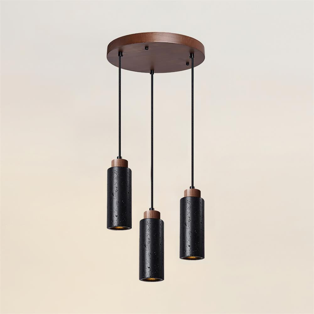 Nerova Pendelleuchte Travertin Holz Minimalistisch