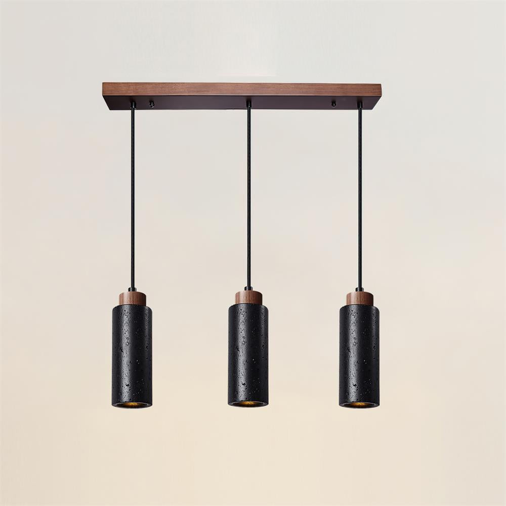 Nerova Pendelleuchte Travertin Holz Minimalistisch